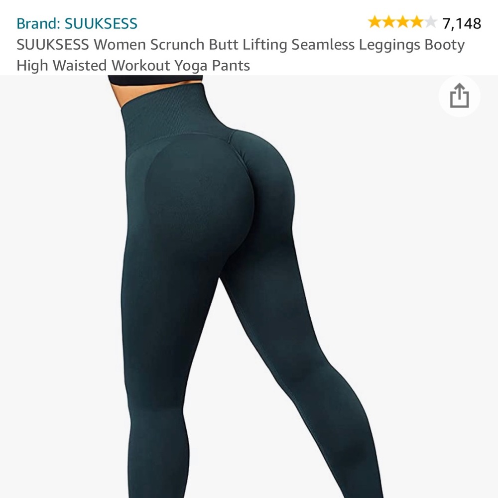 Suuksess Leggings with butt scrunch detail, new with tags